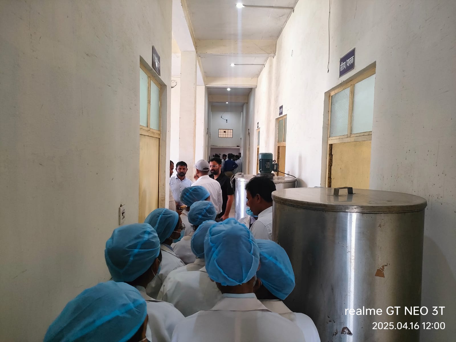 Students in lab training